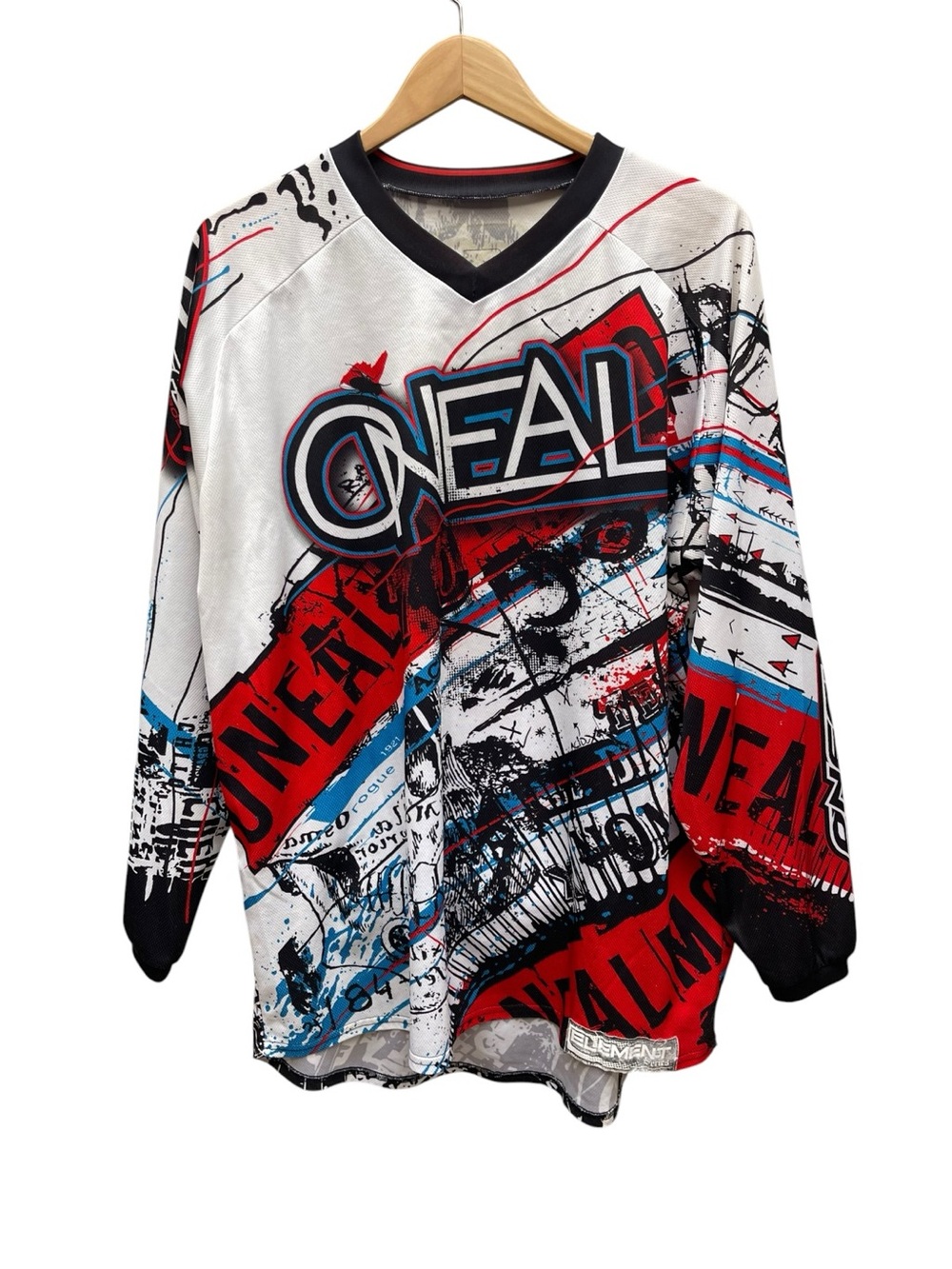O’Neal Element Motocross Jersey Mens Skull Graphic MX BMX MTB Red Black